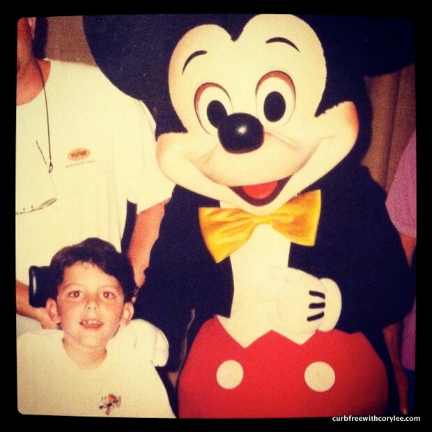 Here's Mickey and I during my first time at Magic Kingdom in 1994. wheelchair access disney world