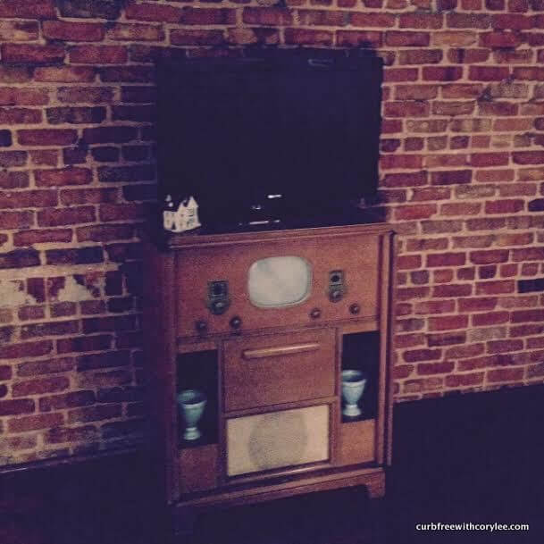 TV set from the 1950's with a flat screen on top