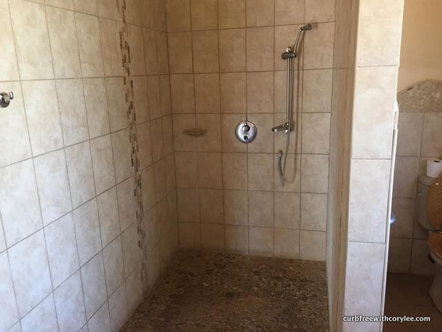 Roll-in shower