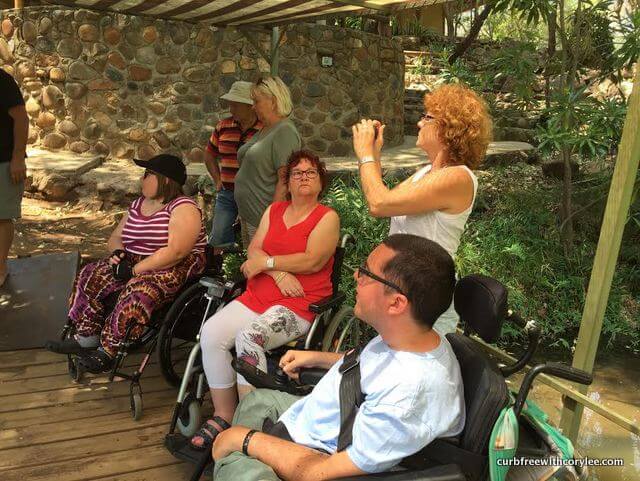 My tour group waiting on Jessica