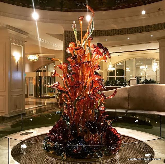 A beautiful sculpture in the lobby