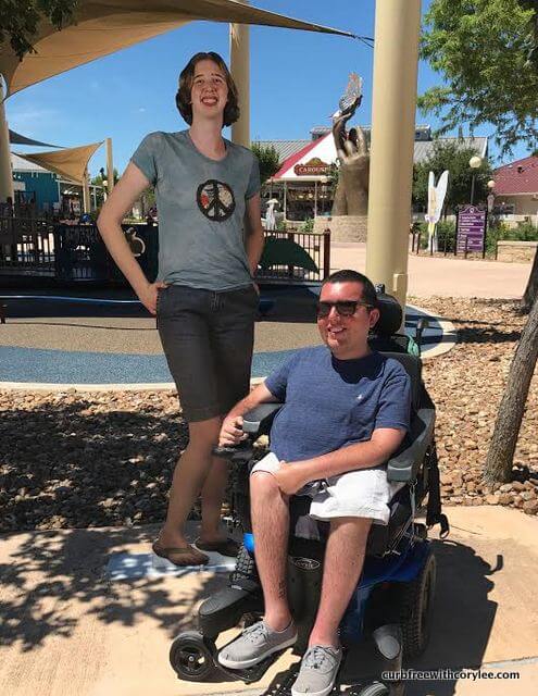 Me with the life-size cut-out of Morgan Hartman.