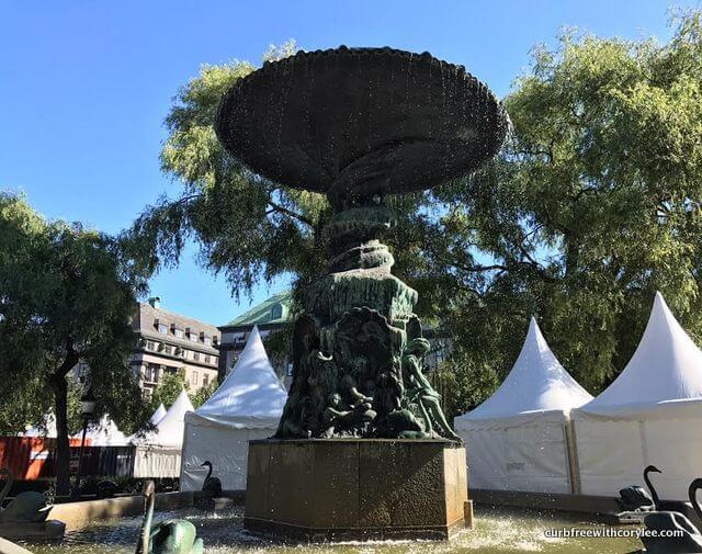 One of the fountains at Kungsträdgården