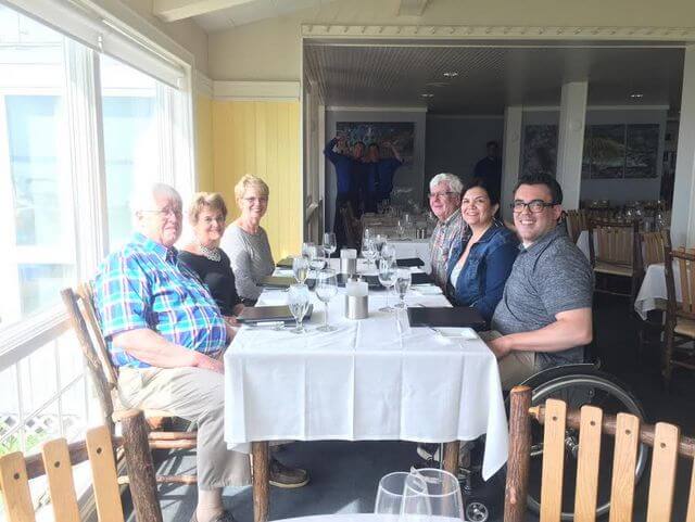 Brett at a dinner in Traverse City, Michigan.