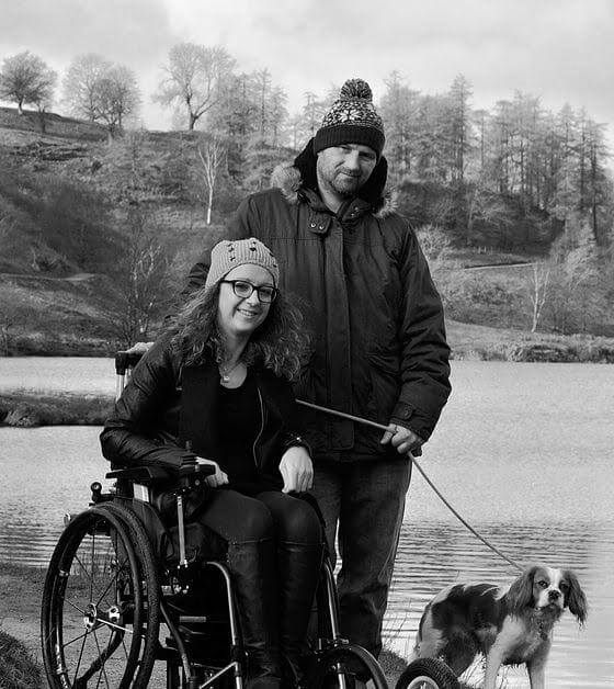 Carrie-Ann, Darren, and their dog, Poppy
