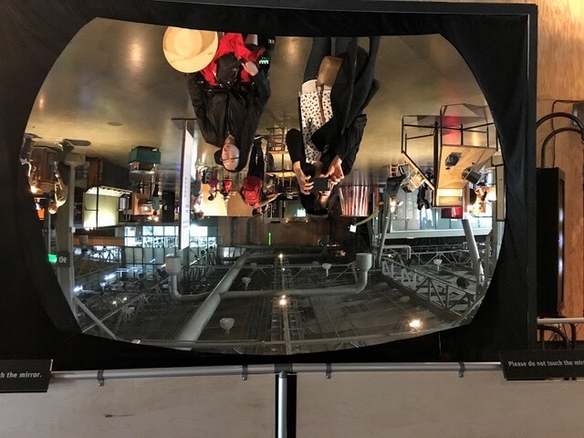 Something about focal points. The mirror had a visual zooming effect as I moved towards it, much like the dolly zoom effect in Lord of the Rings when Frodo is the only one paying attention to survival instead of mushrooms.