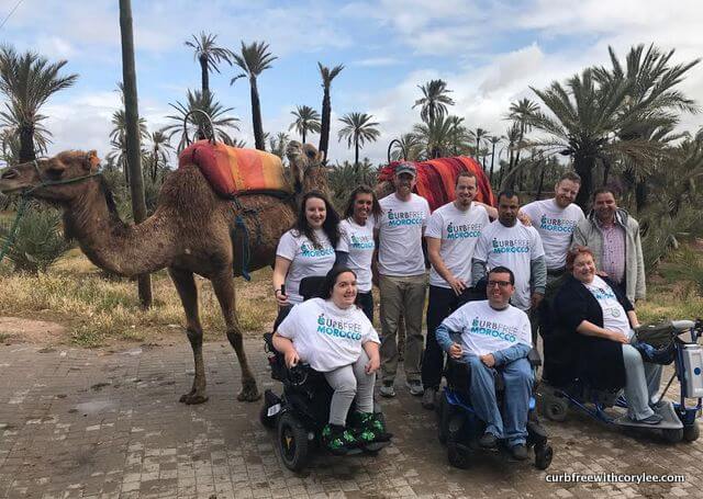 With our Curb Free tour group at the Palmeraie, things to do in Marrakech Morocco