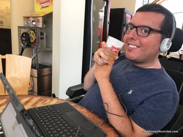 Doing the virtual tour and drinking a beer