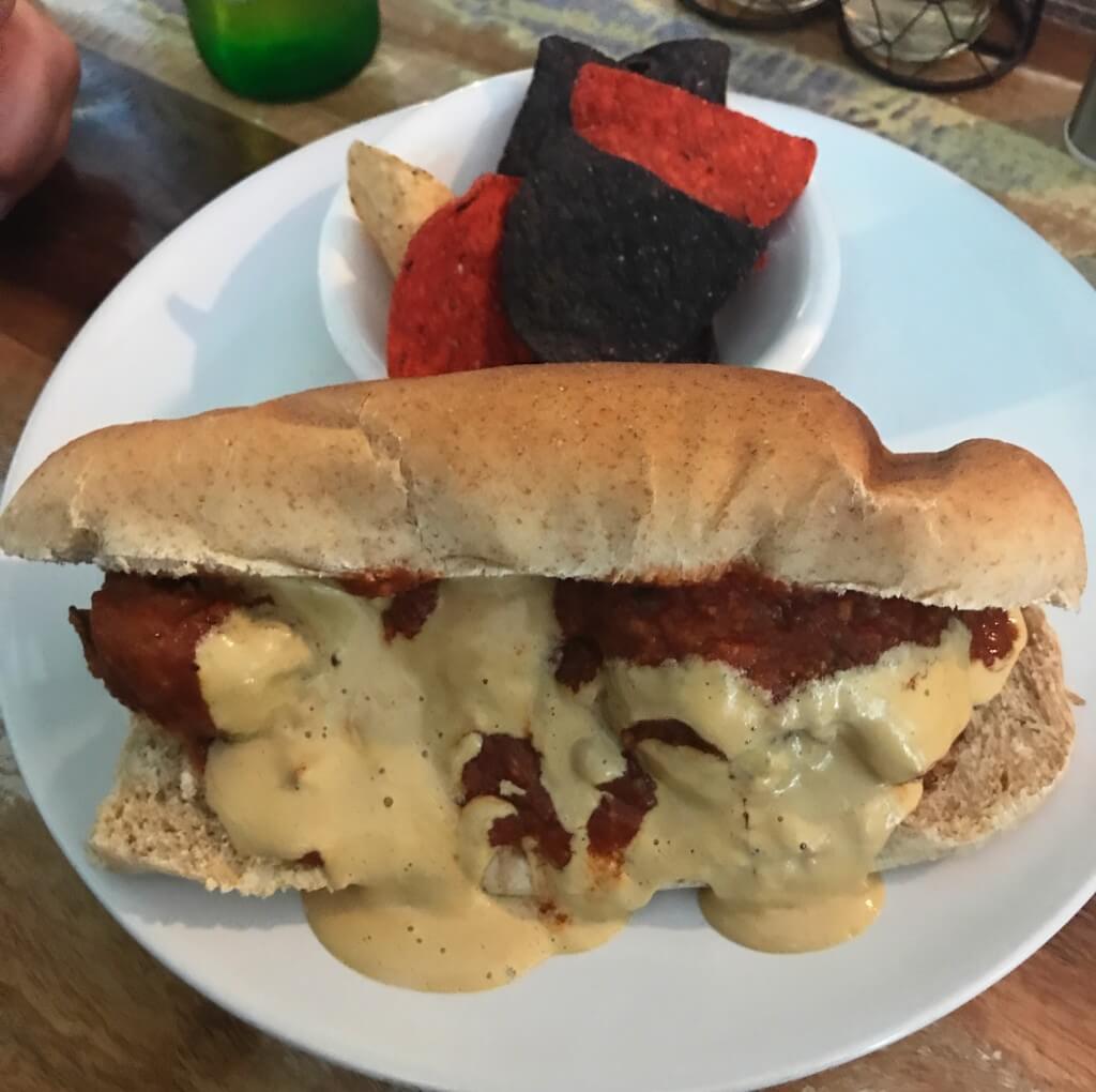 Meatless meatball sub